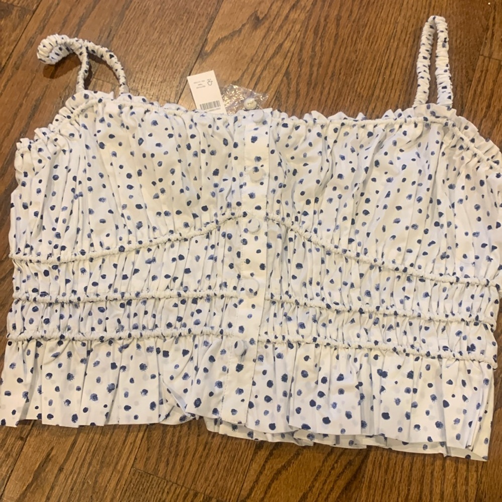 J Crew Polka Dot Cropped Tank